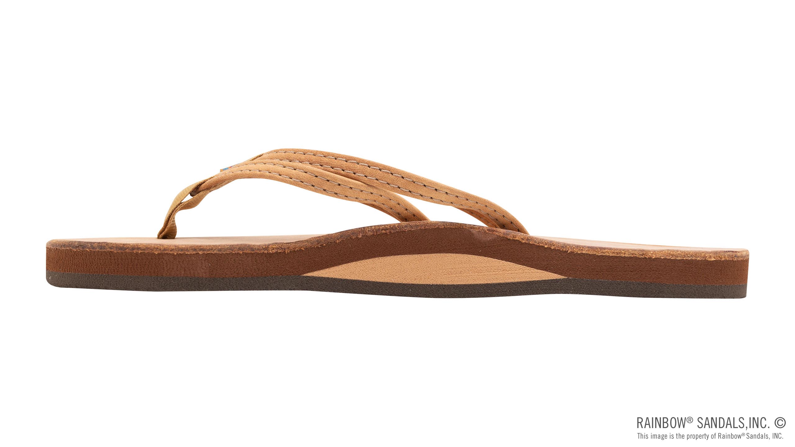 The Sandpiper - Luxury Leather Single Layer Arch Support with 1/3" Double Narrow Strap - Image 2