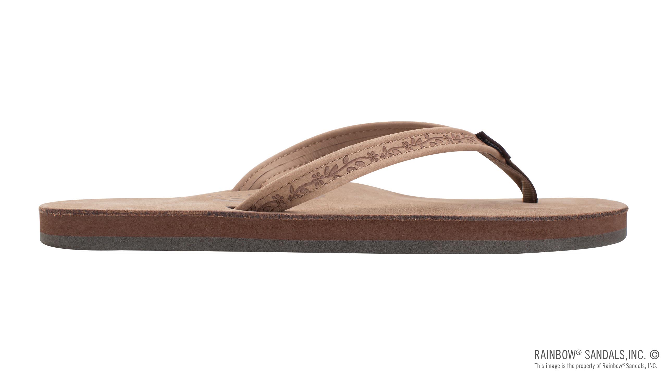 Las Flores - Single Layer Premier Leather with a Floral 1/2" Narrow Strap - Image 4