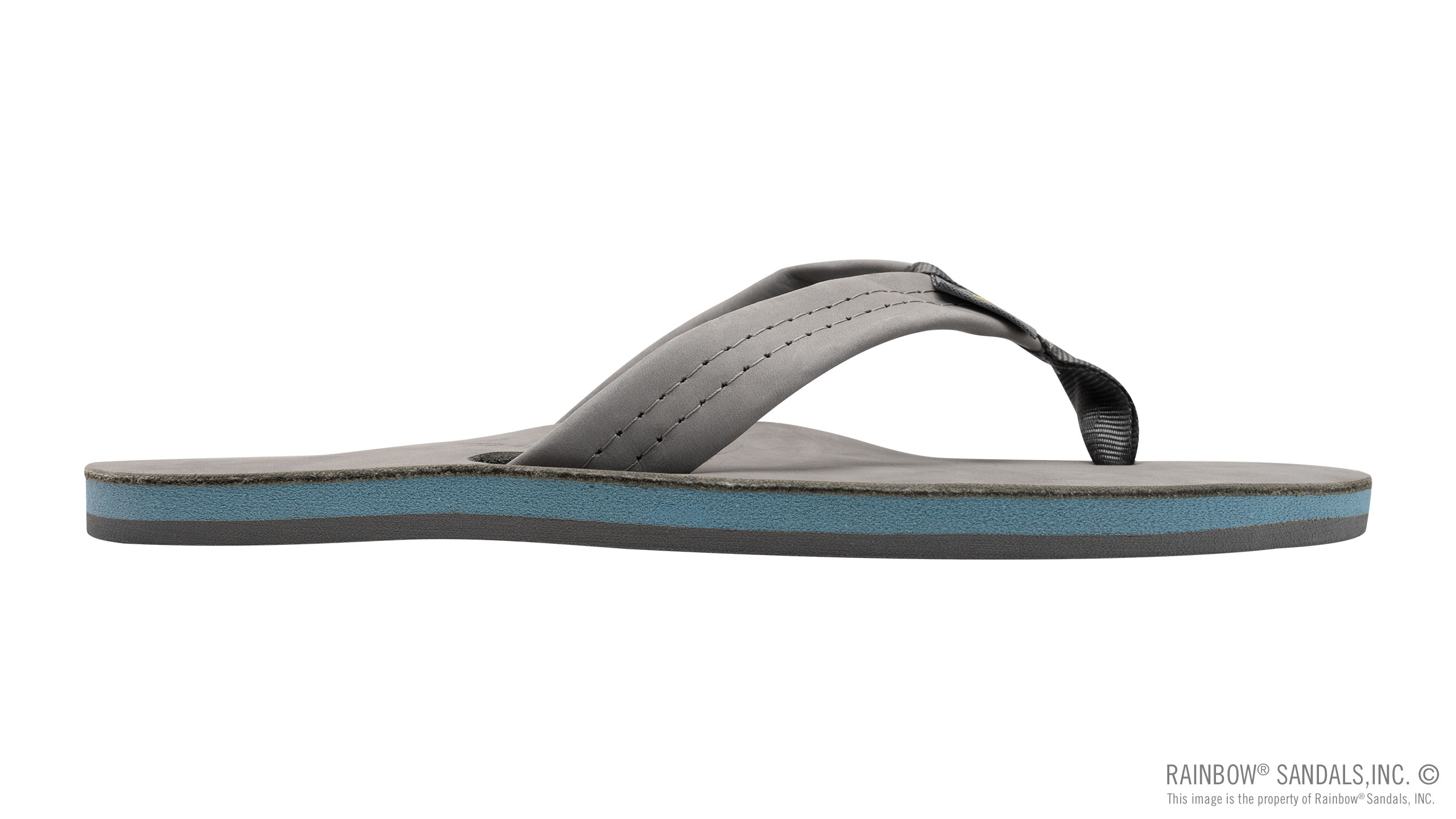 Signature Series - Men's Single Layer Premier Grey Leather Lt Blue Midsole - Image 4