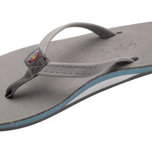 Signature Series - Women's Single Layer Premier Grey Leather Lt. Blue Midsole 1/2" Narrow Strap