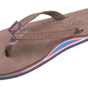 The Americana - Women's Single layer Premier Leather Red White & Blue Mid Sole with a 1/2" Narrow