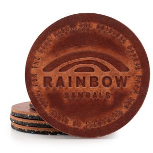 Coaster 4 pack - Rust - Leather
