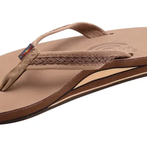 The Willow ?C Double Layer Arch Support Premier Leather with Inset Double Braided 3/4?? Medium Strap