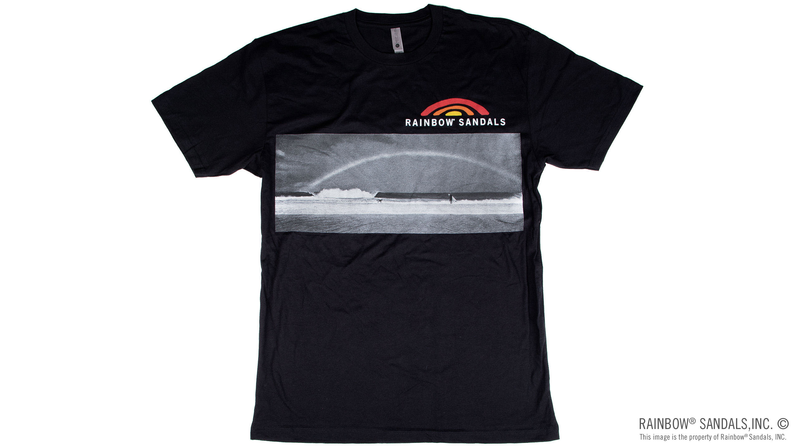 Men's T-Shirt Rainbow over the Pipeline Wave